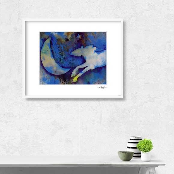 Horse & Moon Art print from original painting - Picture 4 of 4
